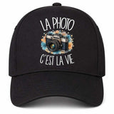 Casquette Noire La photo c'est la vie