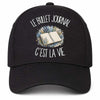 Casquette Noire Le bullet journal c'est la vie