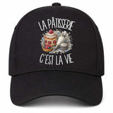 Casquette Noire La pâtisserie c'est la vie