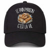 Casquette Noire Le pain maison c'est la vie