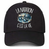 Casquette Noire La natation c'est la vie