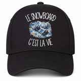 Casquette Noire Le snowboard c'est la vie