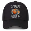 Casquette Noire Le basket c'est la vie