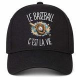 Casquette Noire Le baseball c'est la vie