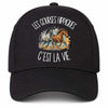 Casquette Noire Les courses hippiques c'est la vie
