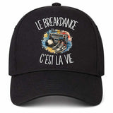 Casquette Noire Le breakdance c'est la vie