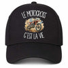 Casquette Noire Le motocross c'est la vie