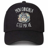 Casquette Noire Mon chinchilla c'est ma vie
