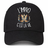 Casquette Noire L'impro c'est la vie
