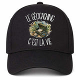 Casquette Noire Le géocaching c'est la vie