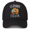 Casquette Noire Les renards c'est la vie