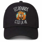 Casquette Noire Les renards c'est la vie