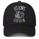 Casquette Noire Les loups c'est la vie