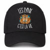 Casquette Noire Les lynx c'est la vie