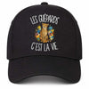Casquette Noire Les guépards c'est la vie