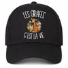 Casquette Noire Les girafes c'est la vie