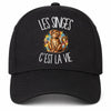 Casquette Noire Les singes c'est la vie