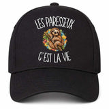 Casquette Noire Les paresseux c'est la vie