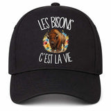Casquette Noire Les bisons c'est la vie