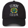 Casquette Noire Les paons c'est la vie