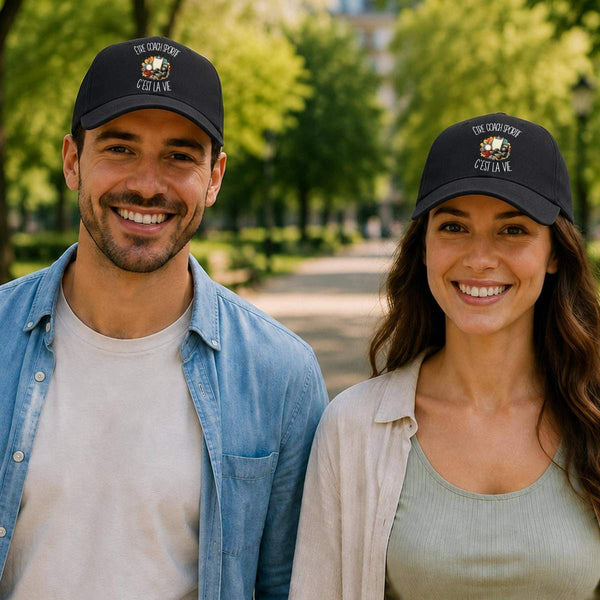 Casquette Noire Être coach sportif c'est la vie