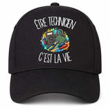 Casquette Noire Être technicien c'est la vie