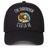 Casquette Noire Être entrepreneur c'est la vie