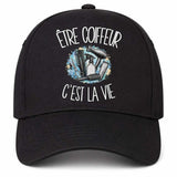 Casquette Noire Être coiffeur c'est la vie