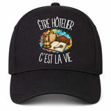 Casquette Noire Être hôtelier c'est la vie