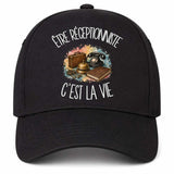 Casquette Noire Être réceptionniste c'est la vie