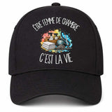 Casquette Noire Être femme de chambre c'est la vie