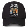 Casquette Noire Mes chats c'est ma vie