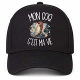 Casquette Noire Mon coq c'est ma vie