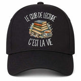 Casquette Noire Le club de lecture c'est la vie