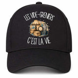 Casquette Noire Les vide-greniers c'est la vie