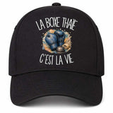 Casquette Noire La boxe thaïe c'est la vie