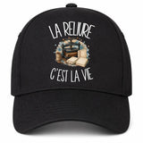 Casquette Noire La reliure c'est la vie