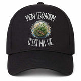Casquette Noire Mon terrarium c'est ma vie