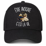 Casquette Noire Être avocate c'est la vie
