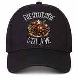 Casquette Noire Être chocolatière c'est la vie
