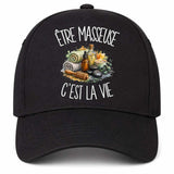 Casquette Noire Être masseuse c'est la vie