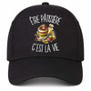 Casquette Noire Être pâtissière c'est la vie