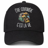 Casquette Noire Être couturière c'est la vie