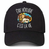 Casquette Noire Être hôtelière c'est la vie