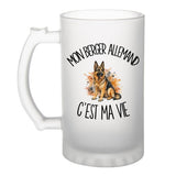 Verre à Bière Mon Berger Allemand c'est ma vie