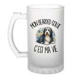 Verre à Bière Mon Bearded Collie c'est ma vie