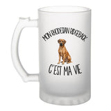 Verre à Bière Mon Rhodesian Ridgeback c'est ma vie