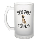 Verre à Bière Mon Saluki c'est ma vie