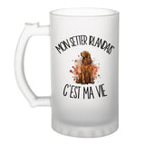 Verre à Bière Mon Setter Irlandais c'est ma vie