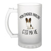 Verre à Bière Mon Épagneul Papillon c'est ma vie